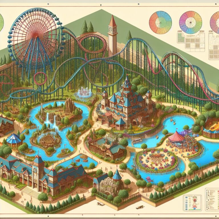 Amusement Park Map Illustration Generator