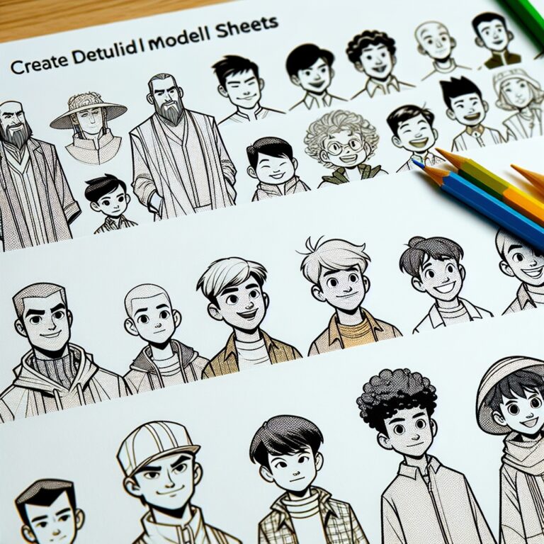 Cartoon Character Model Sheet Generator