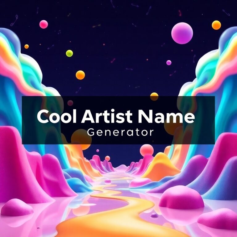 Cool Artist Name Generator