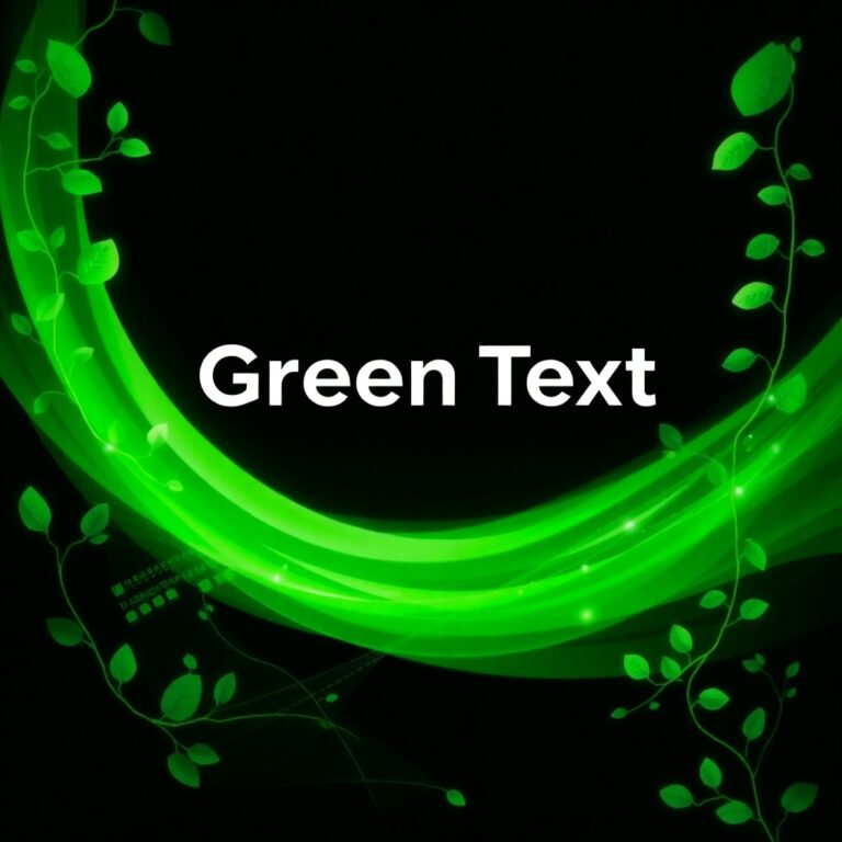 Green Text AI Generator