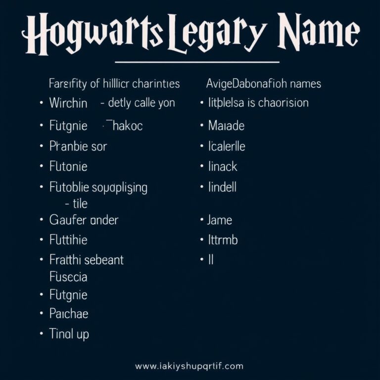 Hogwarts Legacy Name Generator