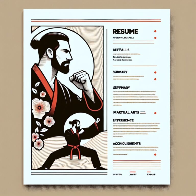 Martial Arts Instructor Resume Generator