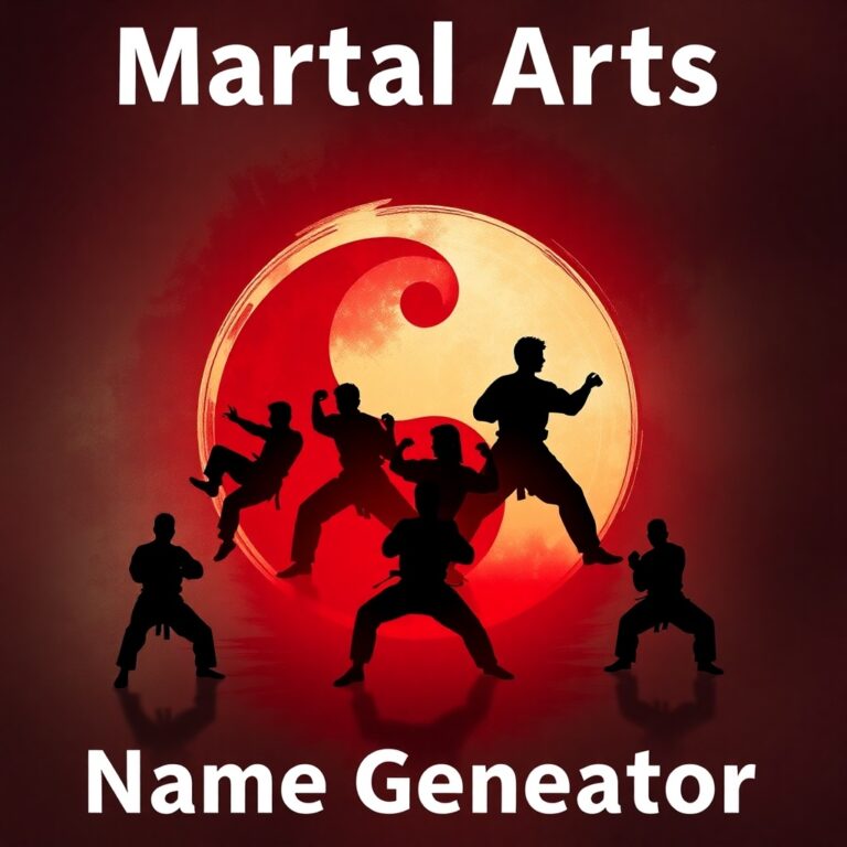 Martial Arts Name Generator