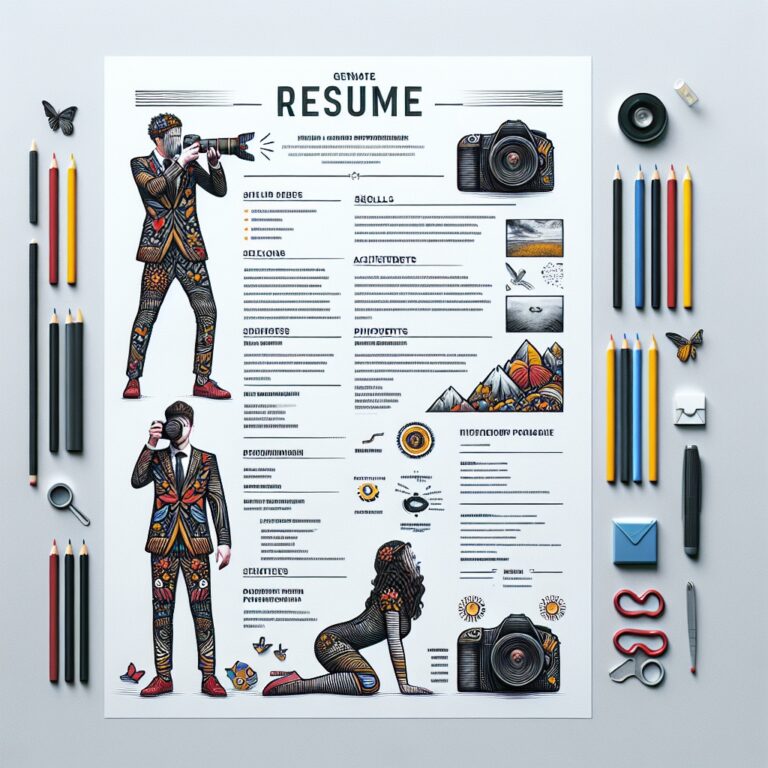 Photographer Resume Generator