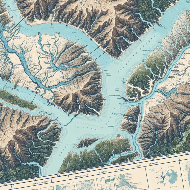 River Map Illustration Generator